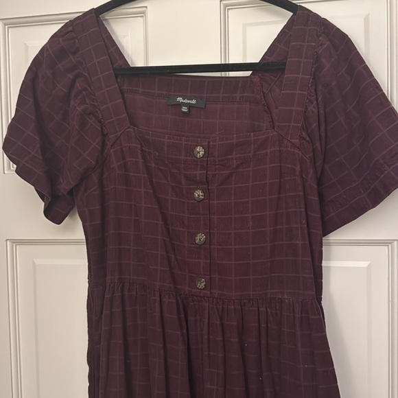 Madewell Corduroy Square-Neck Midi Dress in Windowpane - Picture 5 of 8